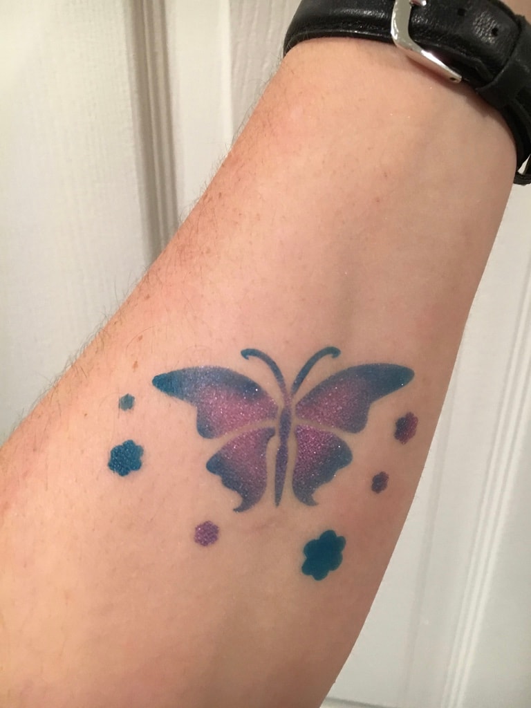 Airbrush mermaid scene tattoo